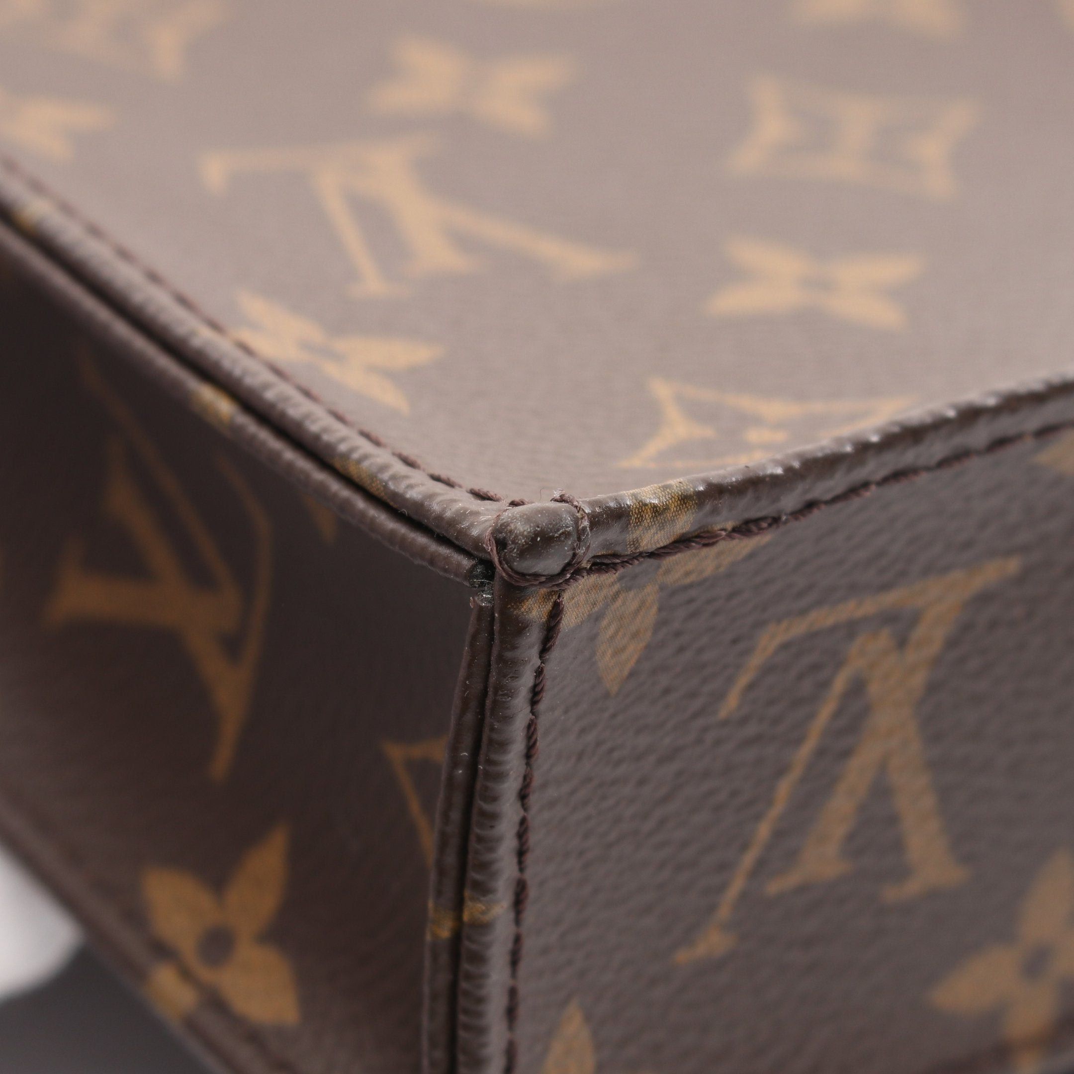 Louis Vuitton Louis Vuitton Petite Sac Plat Monogram Handbag Leather Brown Size ONE SIZE - 5 Thumbnail