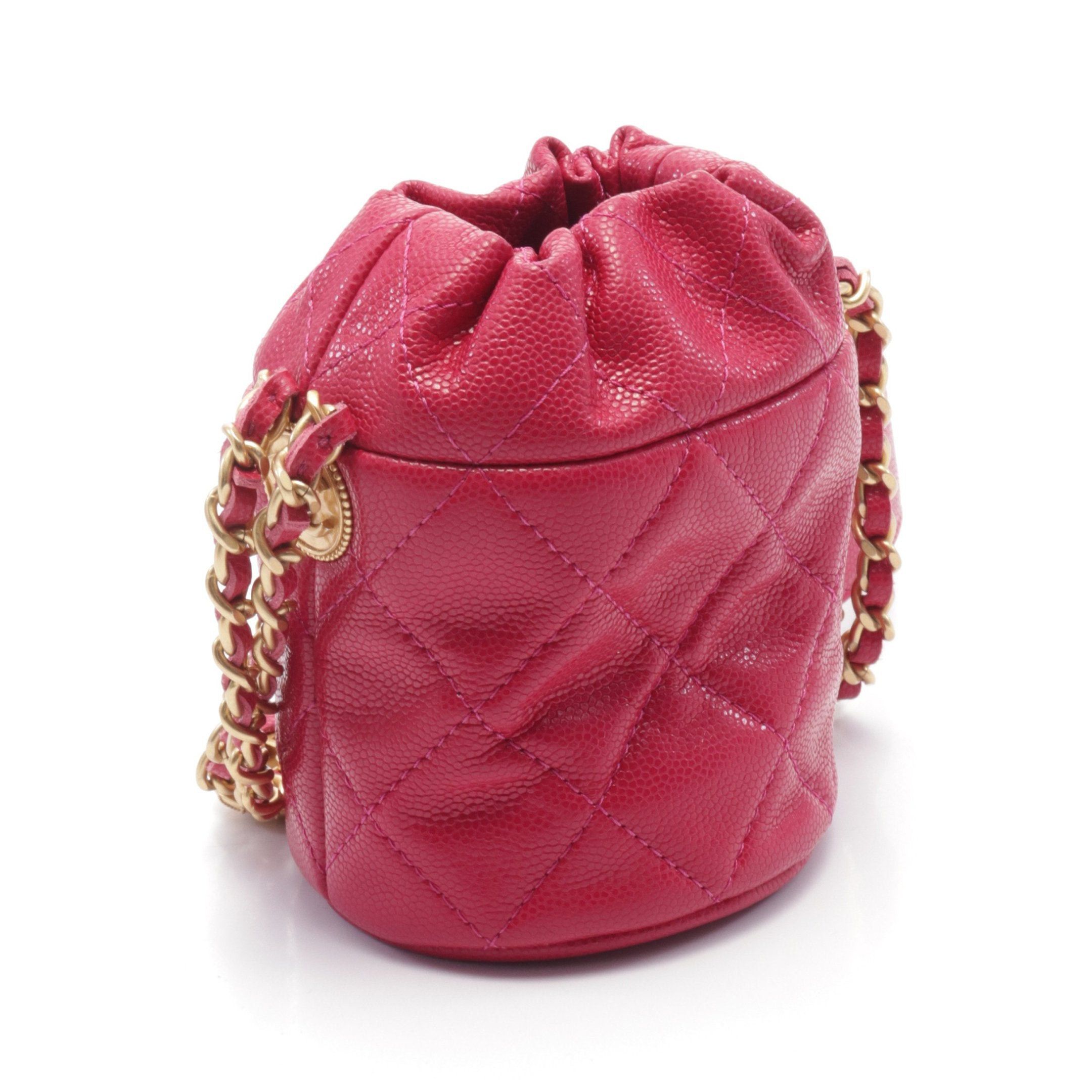 Chanel Chanel Matelasse Mini Baguette Chain Shoulder Bag Caviar Skin Pink Purple Gold Hardware Size ONE SIZE - 2 Thumbnail