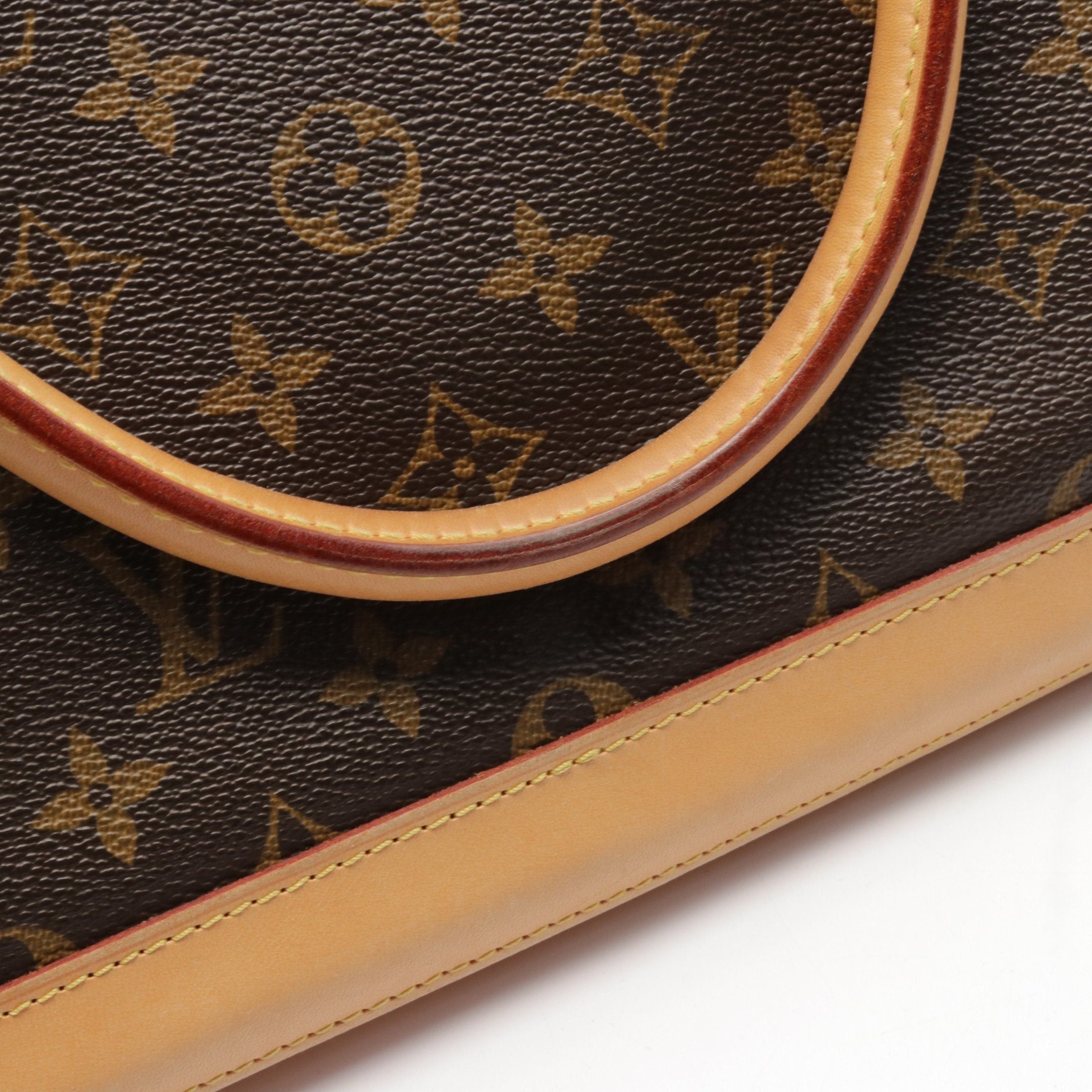 Louis Vuitton Louis Vuitton Lockit Horizontal Monogram Handbag Tote Bag Leather Brown Size ONE SIZE - 9 Thumbnail