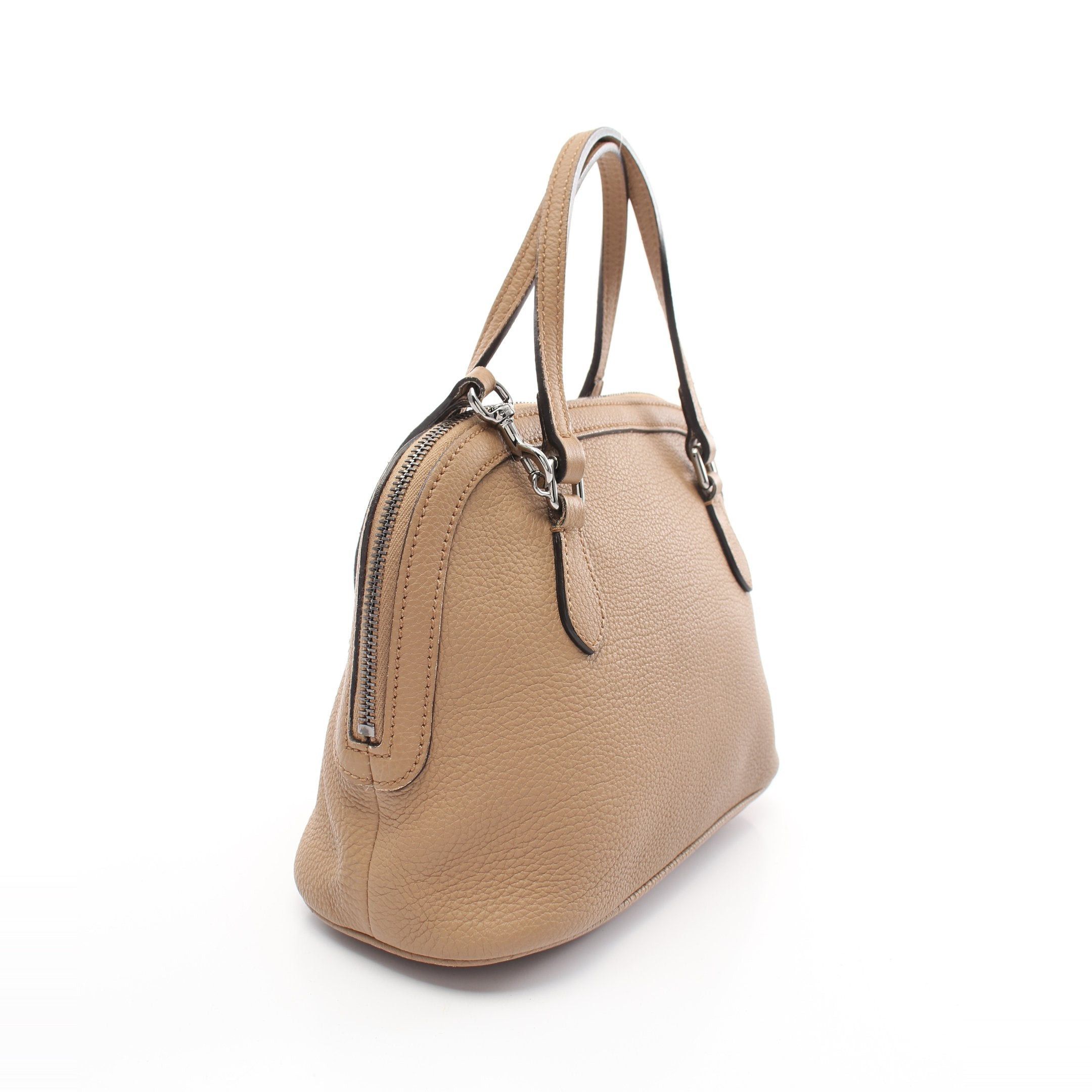 Gucci Gucci Handbag Leather Beige Logo Embossed Size ONE SIZE - 2 Thumbnail