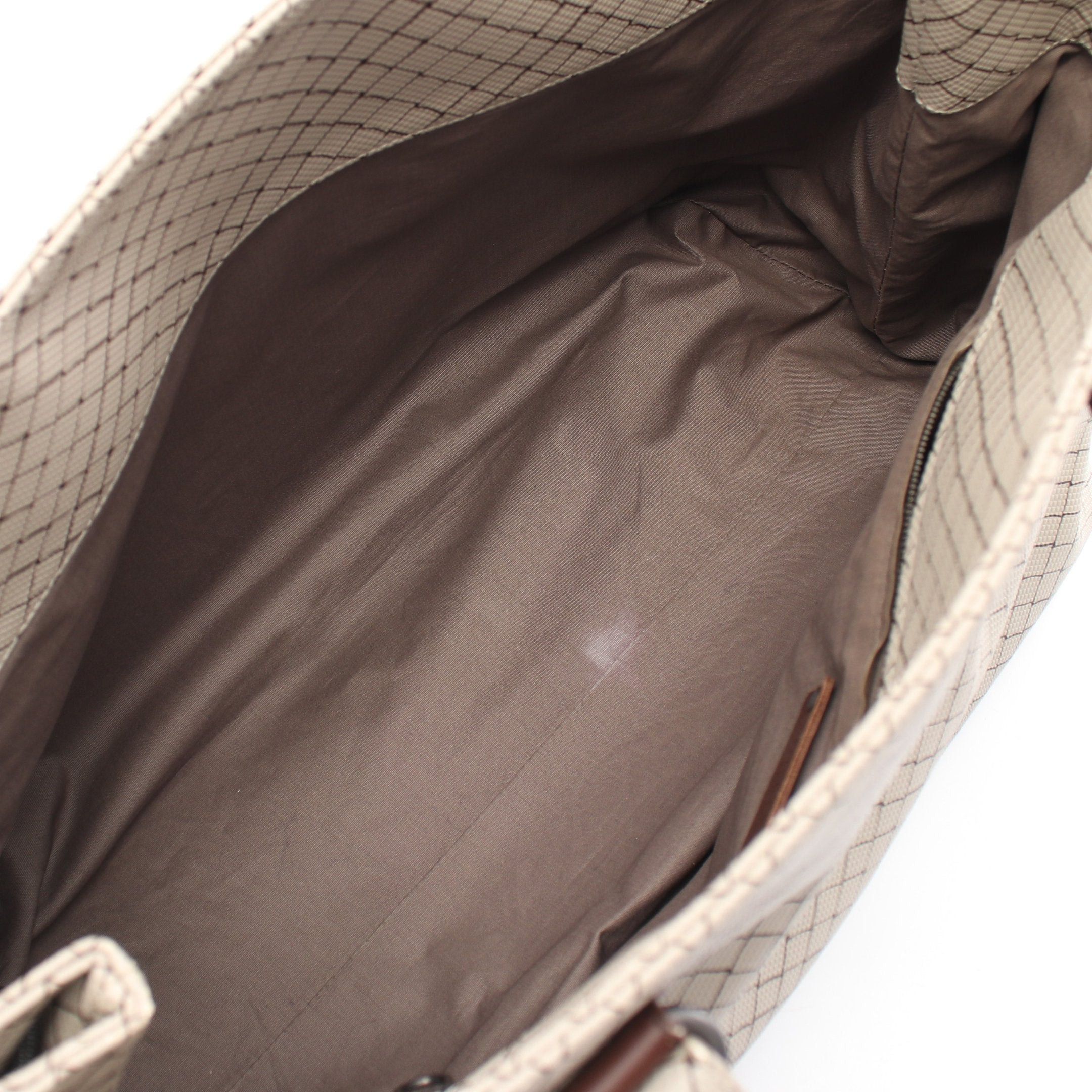 Bottega Veneta Bottega Veneta Marco Polo Intreccio Jet Handbag Tote Bag Leather Gray Beige Brown Size ONE SIZE - 3 Thumbnail