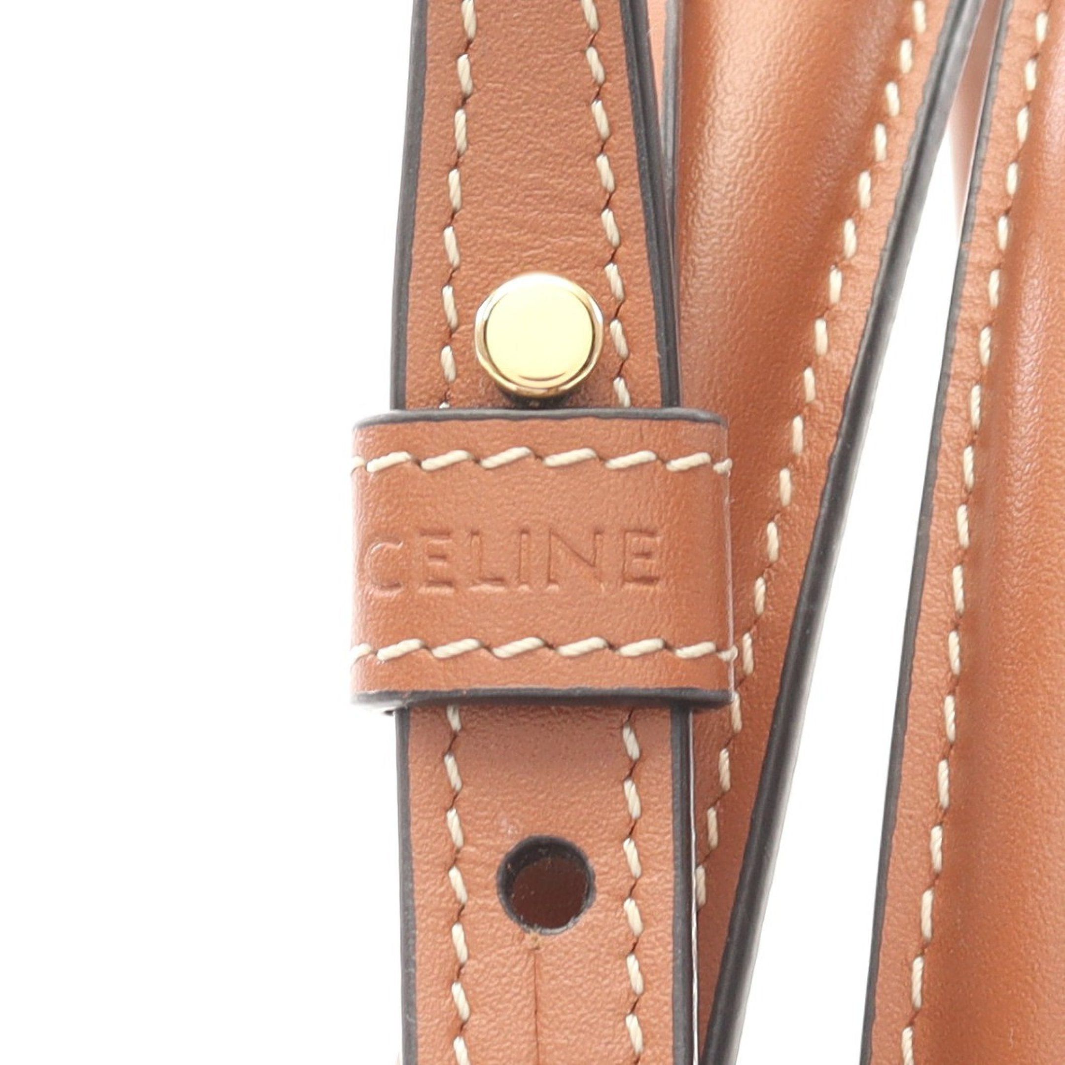 Celine Celine Mini Vertical Cabas Handbag Canvas Leather Ivory Brown Size ONE SIZE - 4 Thumbnail