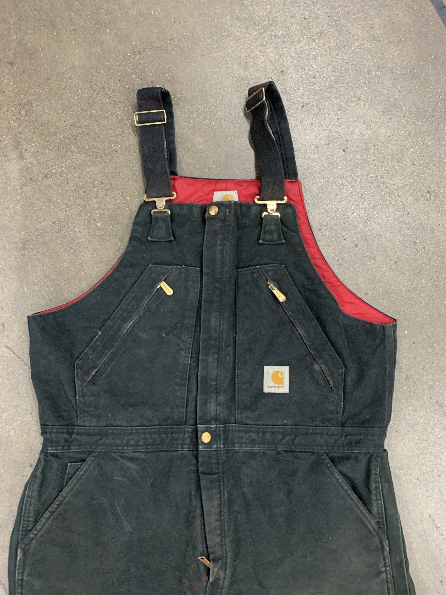 Carhartt Vintage Carhartt Paint Stain Padded Canvas Double Front Coverall Bibs Size 38x34 Size US 38 / EU 54 - 4 Thumbnail