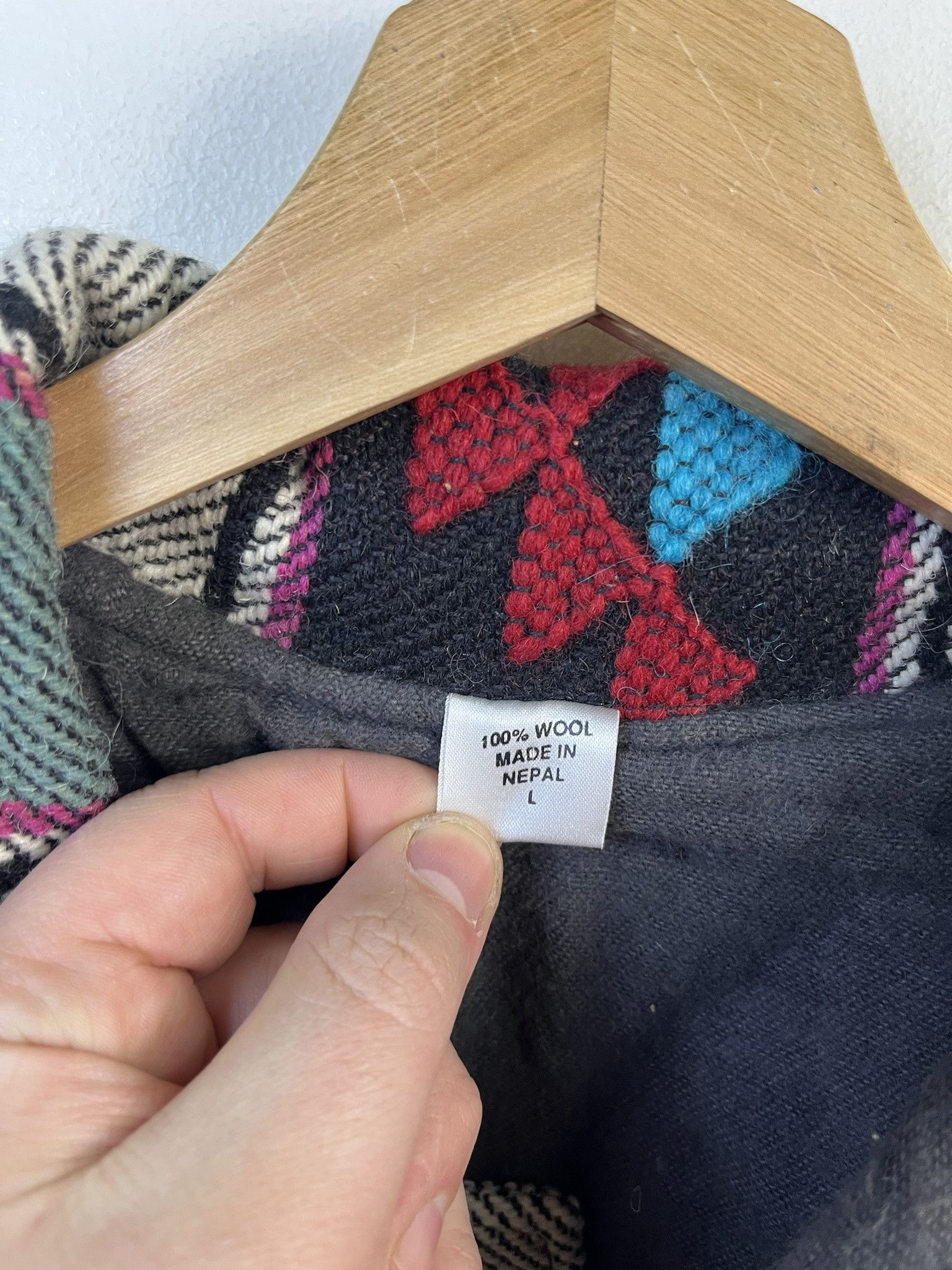 Other Vintage Nepalese Thick Wool Hand Knit Coach's Jacket Size L Size US L / EU 52-54 / 3 - 2 Thumbnail