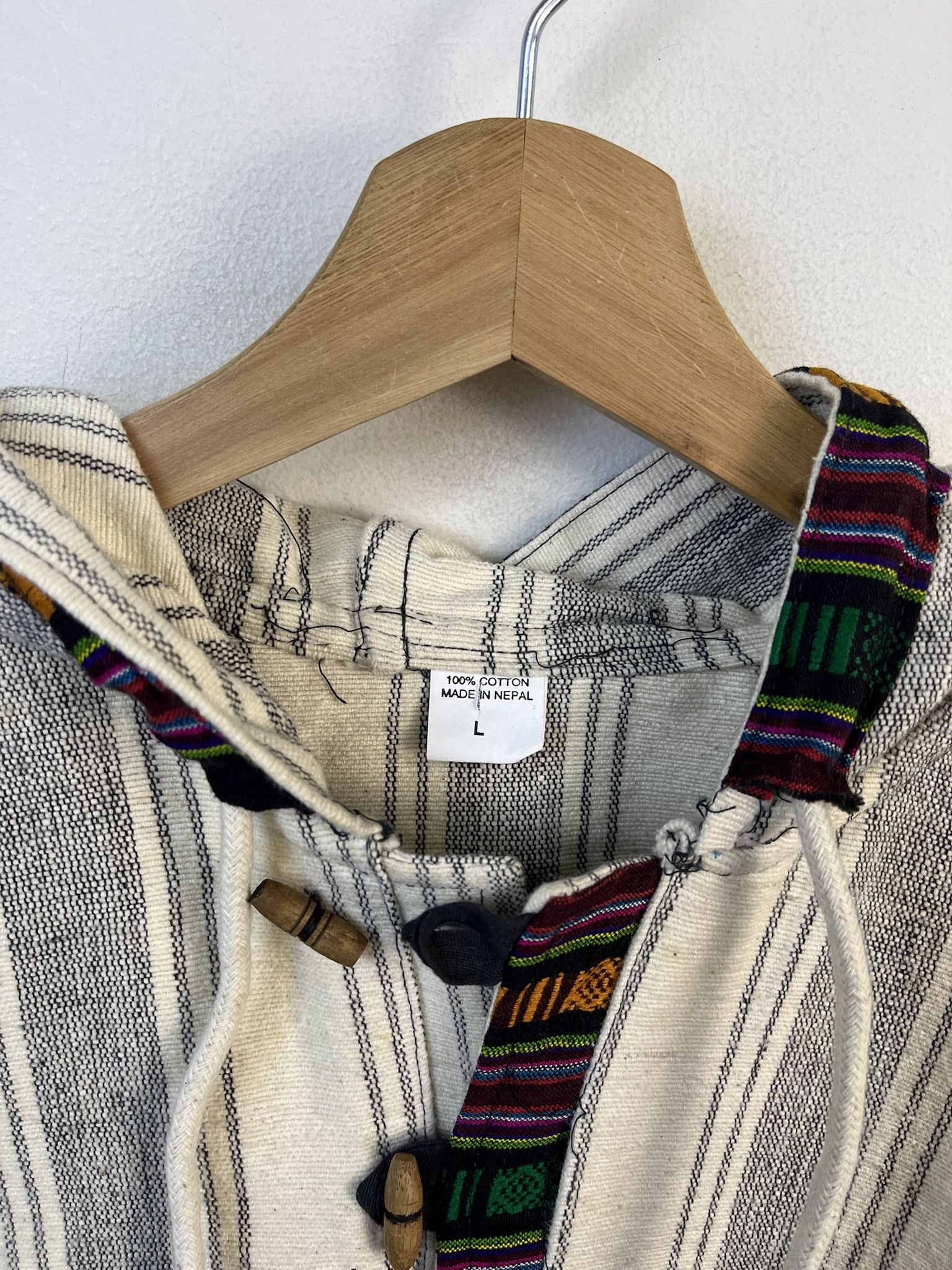 Other Vintage Nepalese Oversized Hand Made Hooded Light Anorak Jacket Size L Size US L / EU 52-54 / 3 - 3 Thumbnail