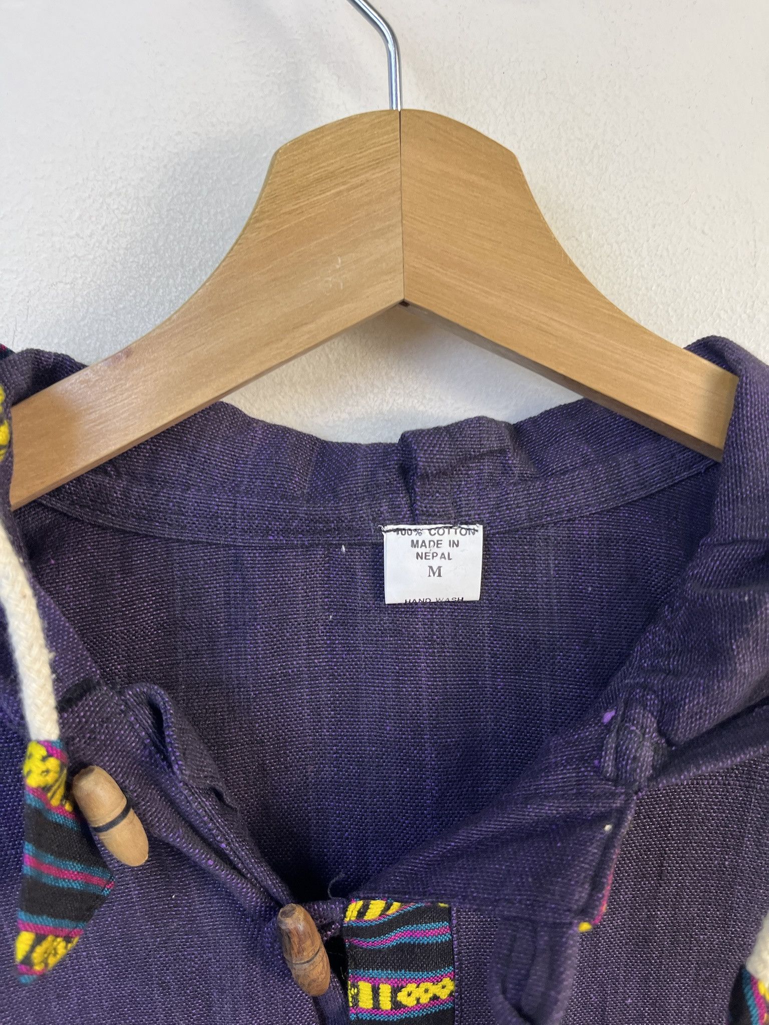Other Vintage Nepaese Purple Hand Made Anorak Hooded Jacket Size M Size US M / EU 48-50 / 2 - 2 Thumbnail