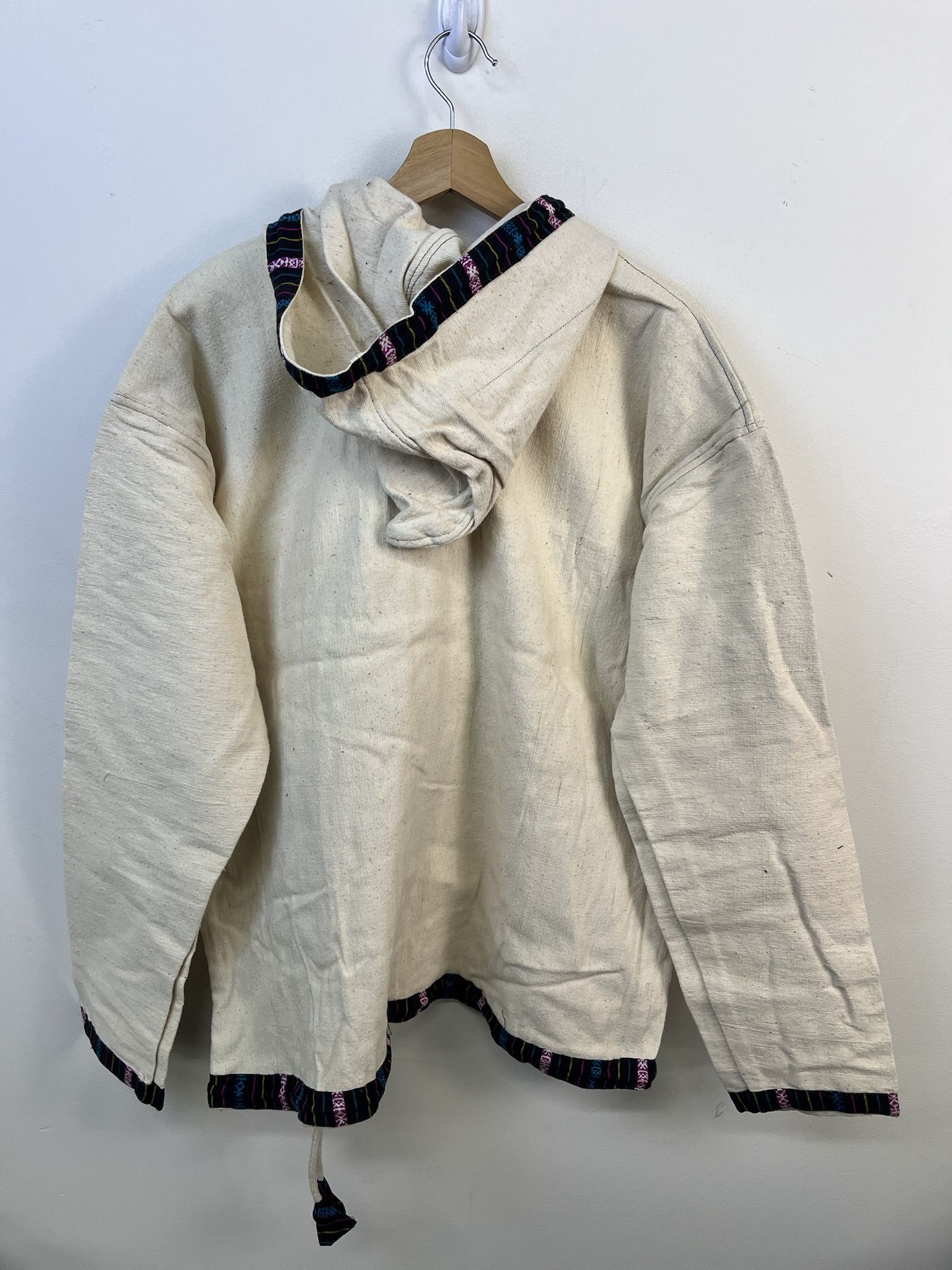 Other Vintage Nepalese Hand Made Cream Hooded Thick Anorak Jacket Size L Size US L / EU 52-54 / 3 - 3 Thumbnail