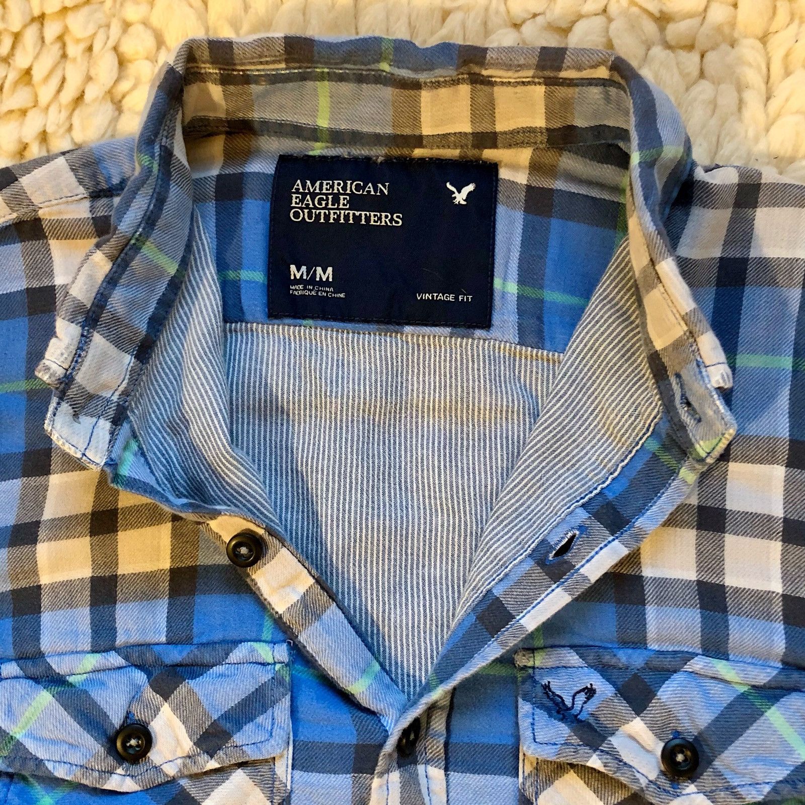American Eagle Outfitters Vintage Double Knit Plaid Flannel SOFT Size US M / EU 48-50 / 2 - 4 Thumbnail