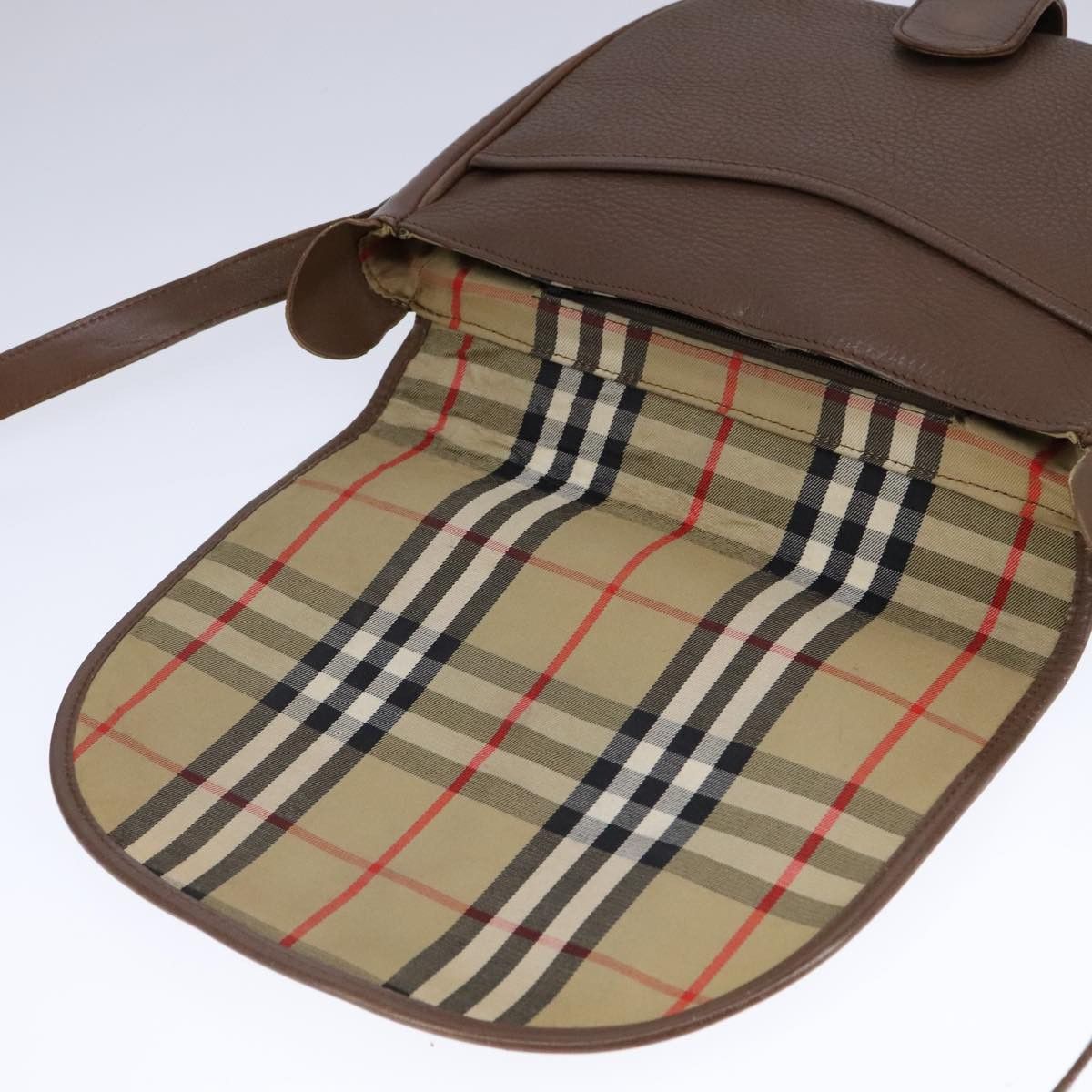 Burberry Nova Check Brown Leather Shoulder Bag (Pre-Owned) Size ONE SIZE - 15 Thumbnail