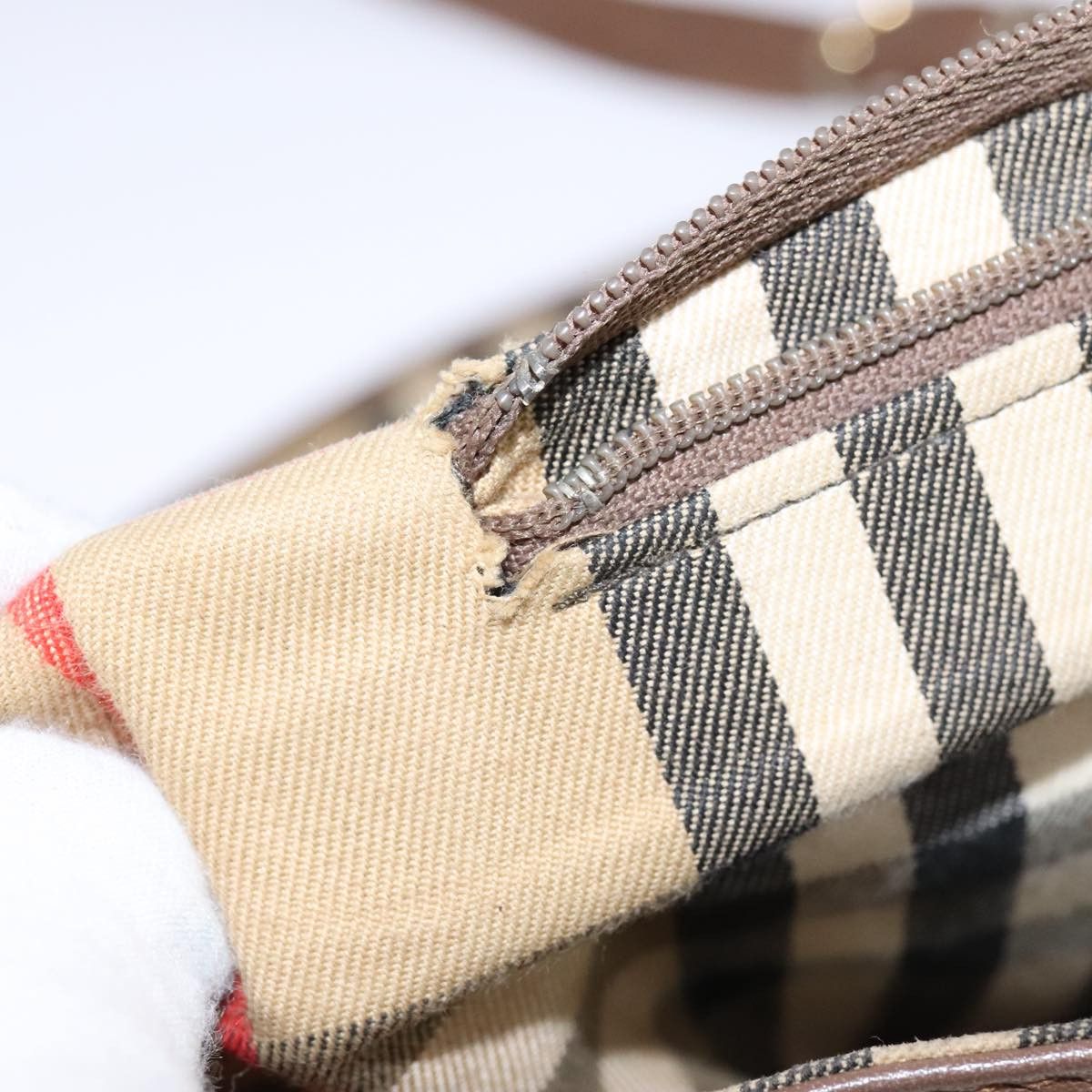 Burberry Nova Check Brown Leather Shoulder Bag (Pre-Owned) Size ONE SIZE - 16 Thumbnail