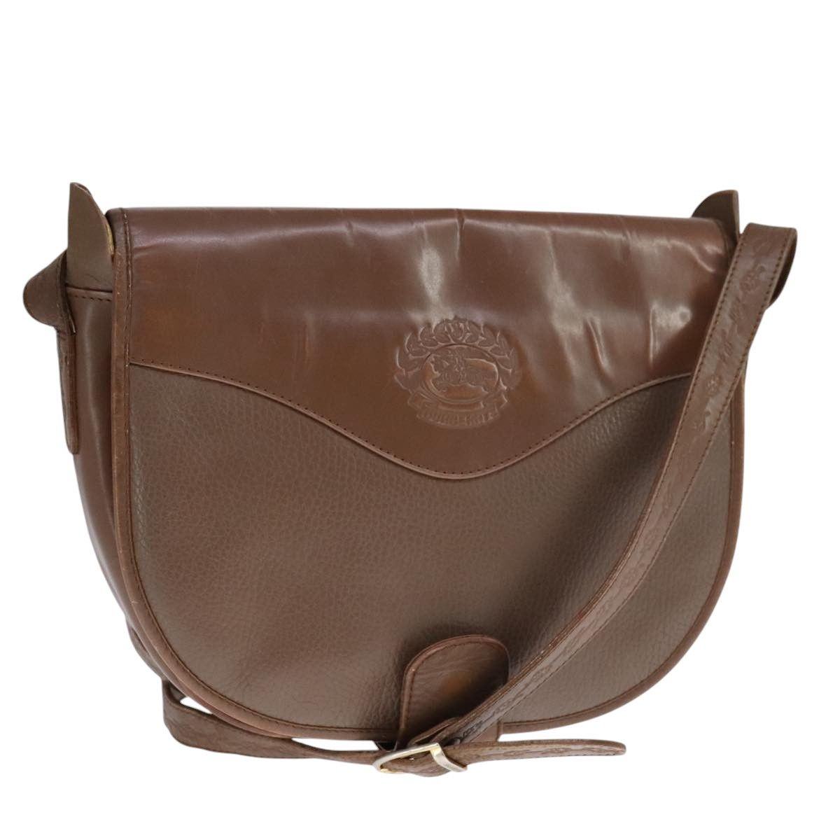 Burberry Nova Check Brown Leather Shoulder Bag (Pre-Owned) Size ONE SIZE - 3 Thumbnail
