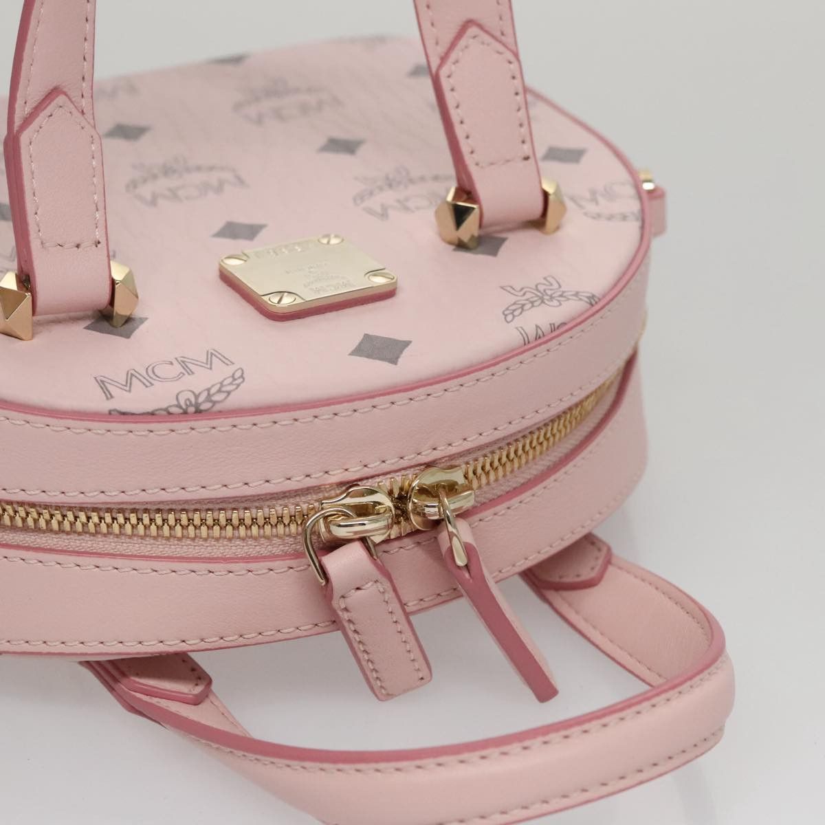 MCM Visetos Pink Canvas Handbag (Pre-Owned) Size ONE SIZE - 19 Thumbnail
