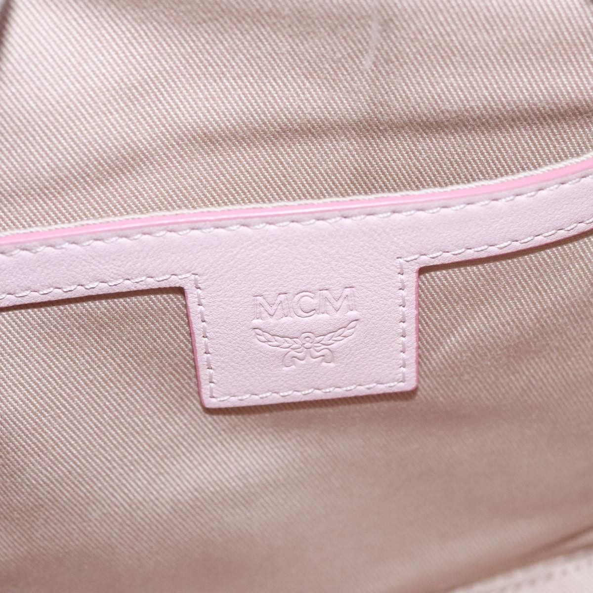 MCM Visetos Pink Canvas Handbag (Pre-Owned) Size ONE SIZE - 14 Thumbnail