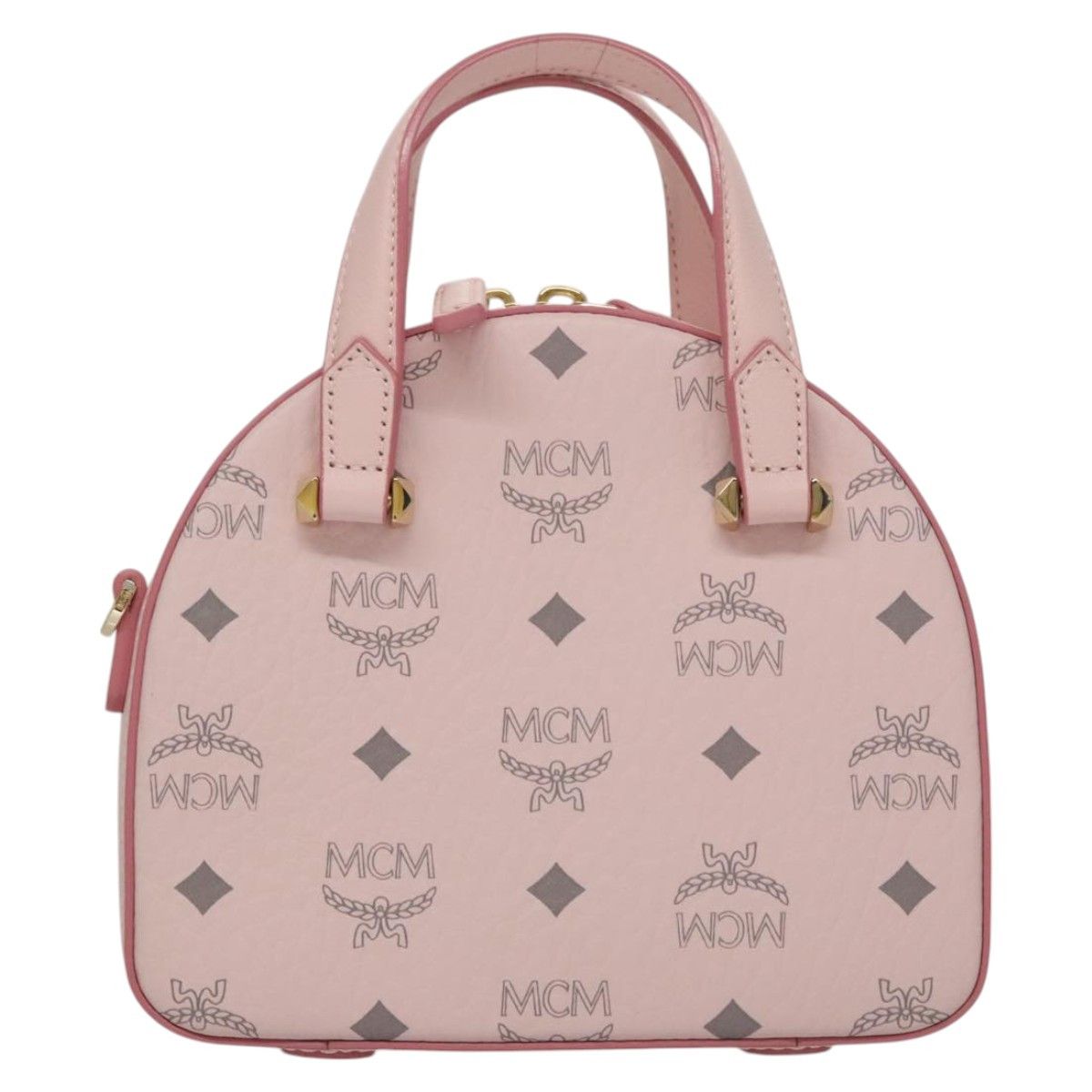 MCM Visetos Pink Canvas Handbag (Pre-Owned) Size ONE SIZE - 2 Thumbnail