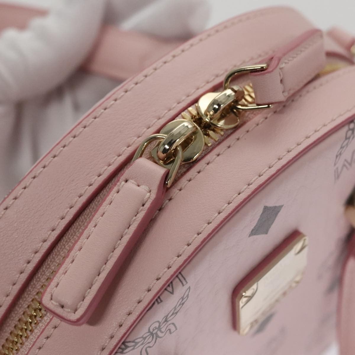 MCM Visetos Pink Canvas Handbag (Pre-Owned) Size ONE SIZE - 11 Thumbnail