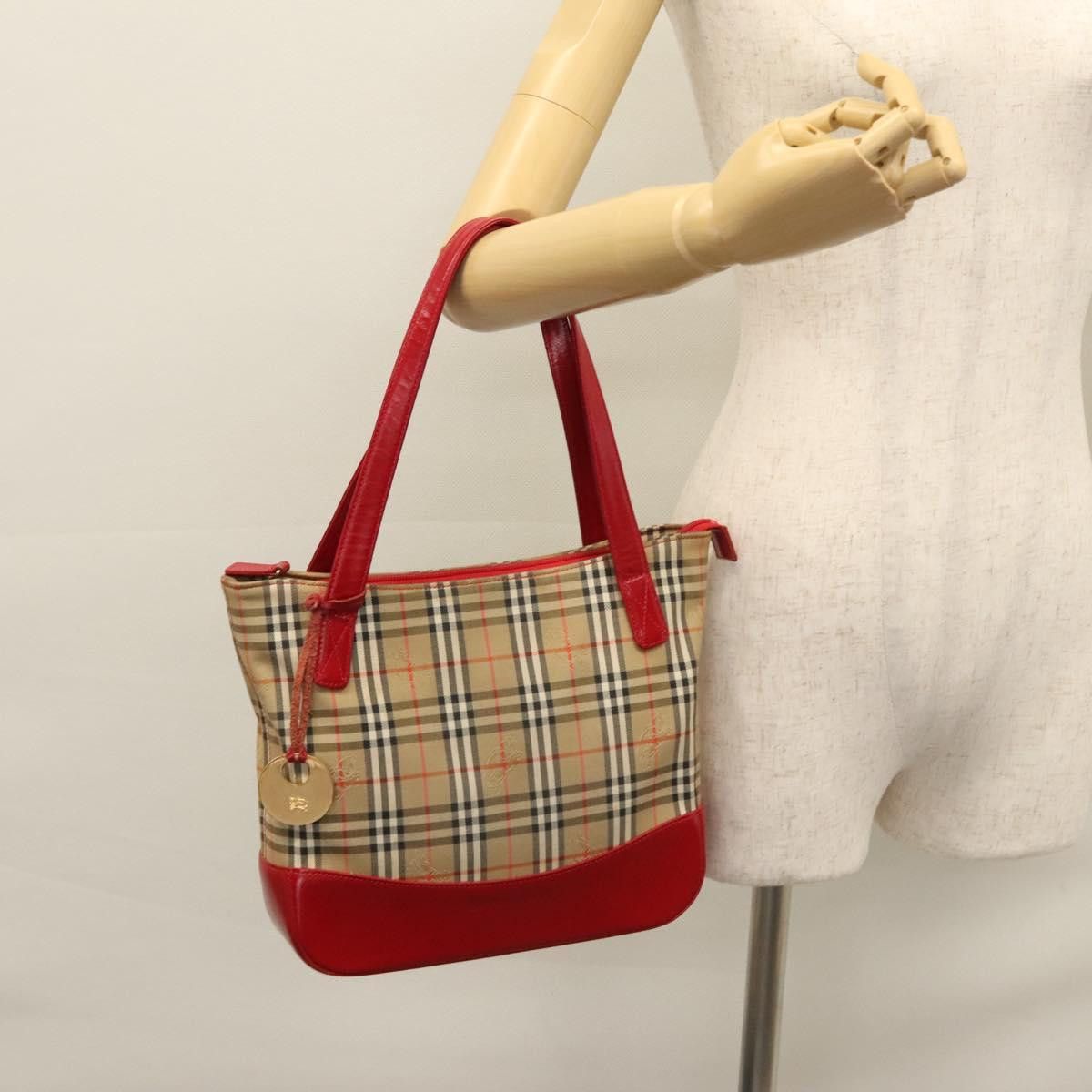 Burberry Nova Check Beige Canvas Tote Bag (Pre-Owned) Size ONE SIZE - 14 Thumbnail