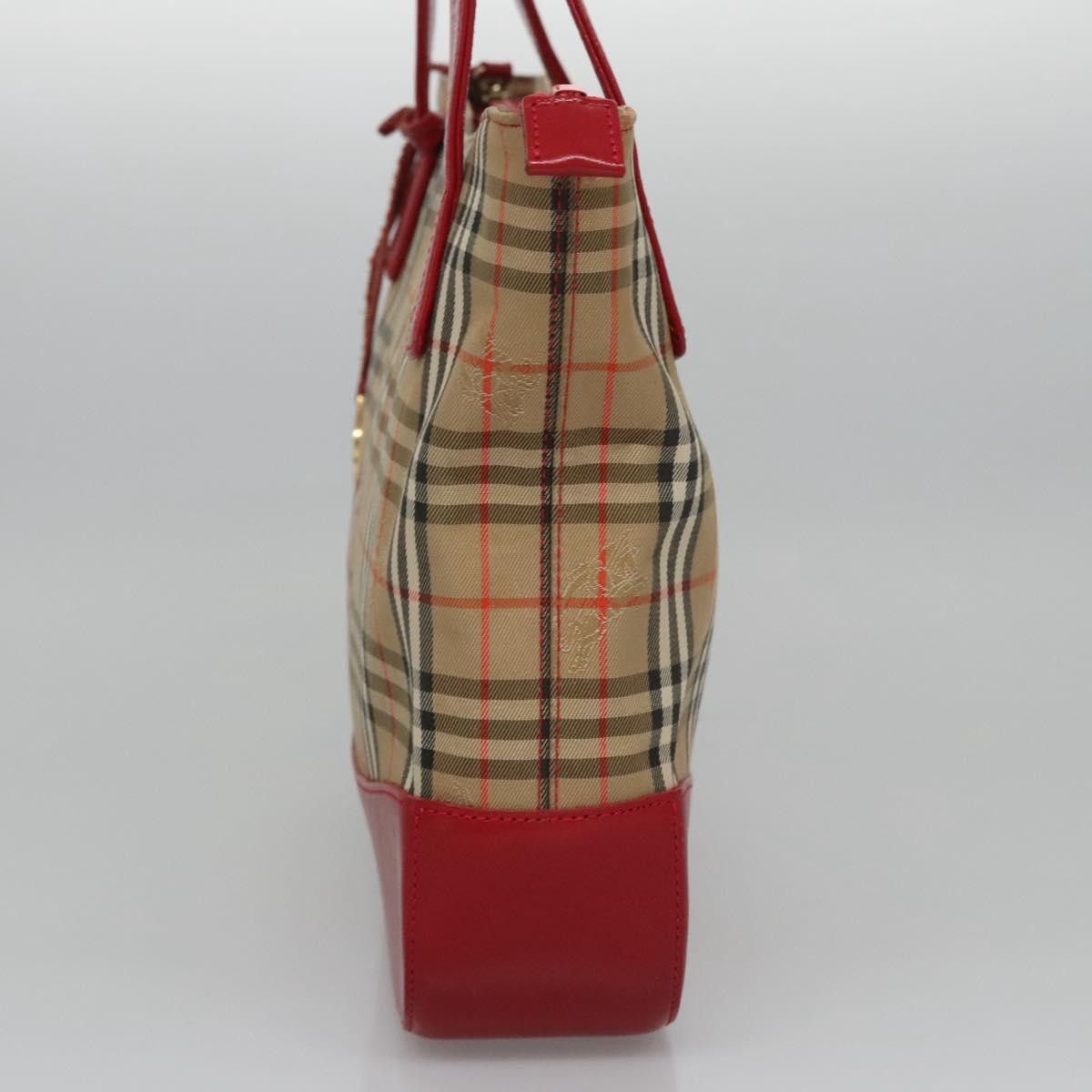 Burberry Nova Check Beige Canvas Tote Bag (Pre-Owned) Size ONE SIZE - 3 Thumbnail