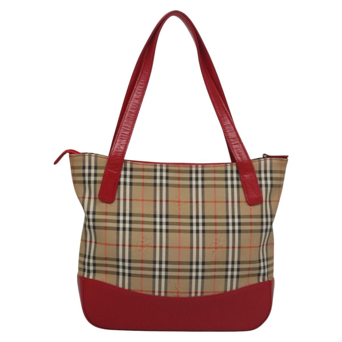 Burberry Nova Check Beige Canvas Tote Bag (Pre-Owned) Size ONE SIZE - 2 Thumbnail