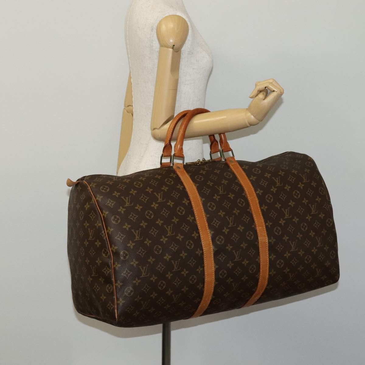 Louis Vuitton Keepall 60 Brown Canvas Travel Bag (Pre-Owned) Size ONE SIZE - 16 Thumbnail