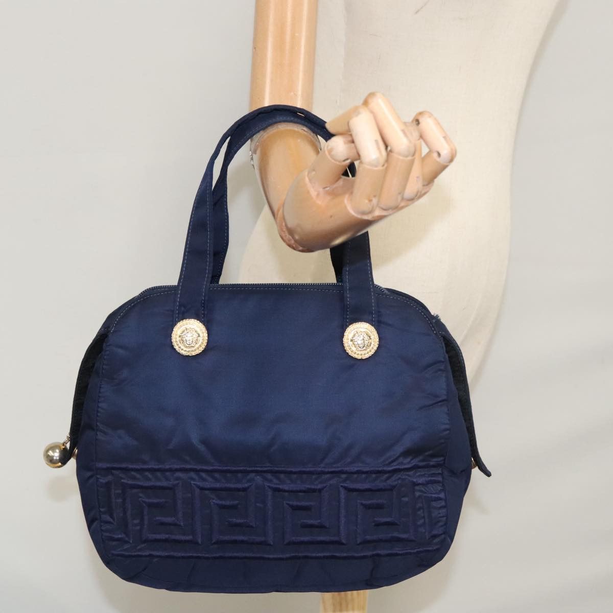 Versace Navy Synthetic Handbag (Pre-Owned) Size ONE SIZE - 16 Thumbnail