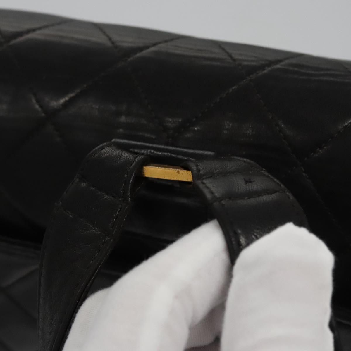 Chanel Single Flap Black Leather Backpack Bag (Pre-Owned) Size ONE SIZE - 6 Thumbnail