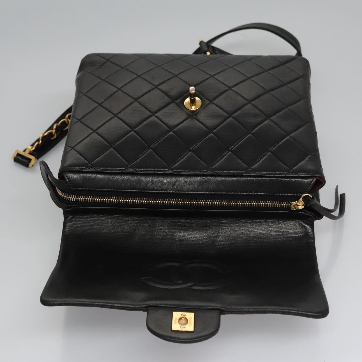 Chanel Single Flap Black Leather Backpack Bag (Pre-Owned) Size ONE SIZE - 17 Thumbnail