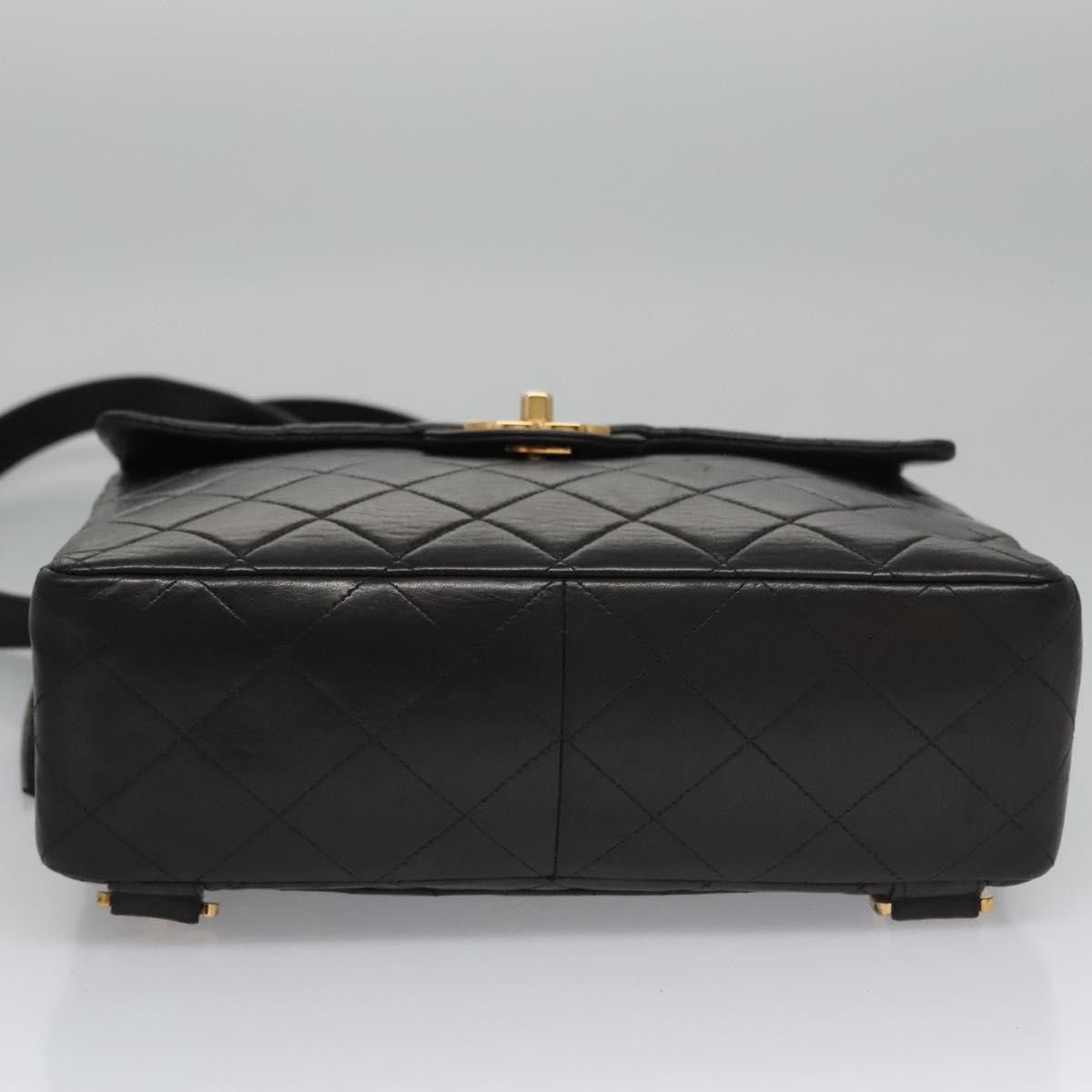 Chanel Single Flap Black Leather Backpack Bag (Pre-Owned) Size ONE SIZE - 10 Thumbnail