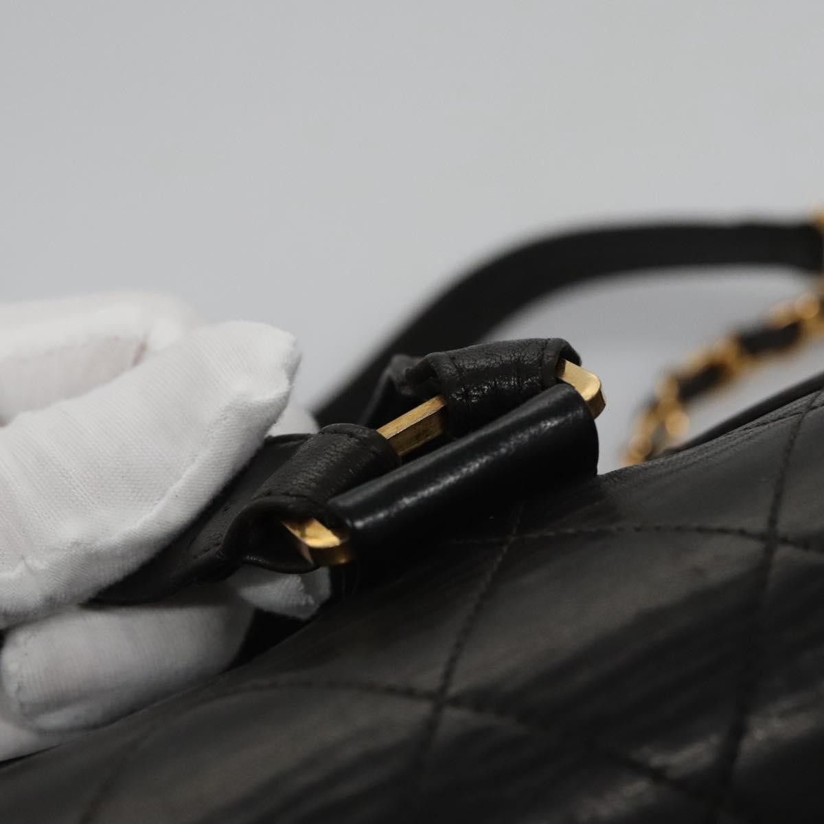 Chanel Single Flap Black Leather Backpack Bag (Pre-Owned) Size ONE SIZE - 7 Thumbnail