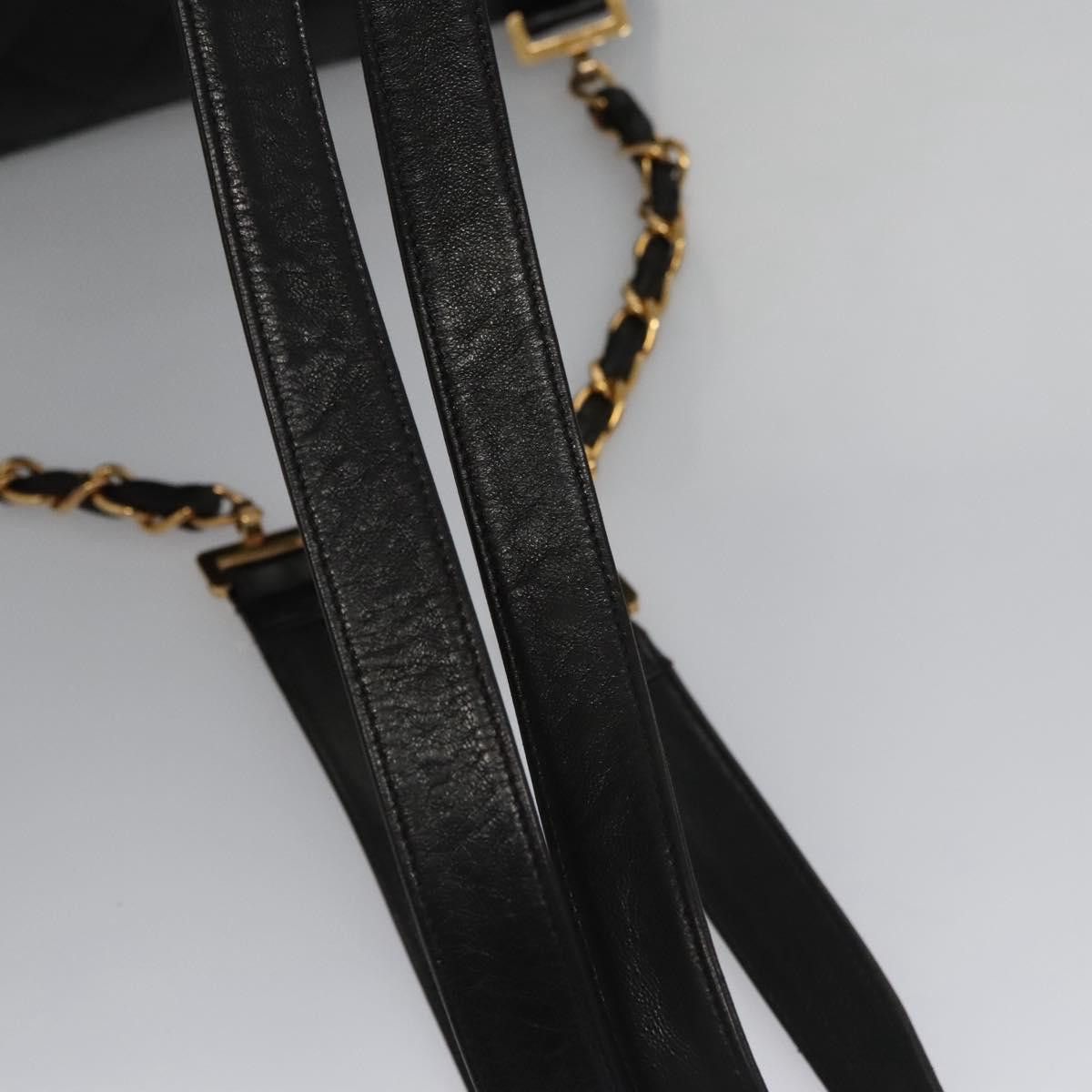 Chanel Single Flap Black Leather Backpack Bag (Pre-Owned) Size ONE SIZE - 8 Thumbnail