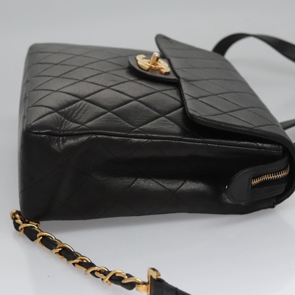 Chanel Single Flap Black Leather Backpack Bag (Pre-Owned) Size ONE SIZE - 3 Thumbnail