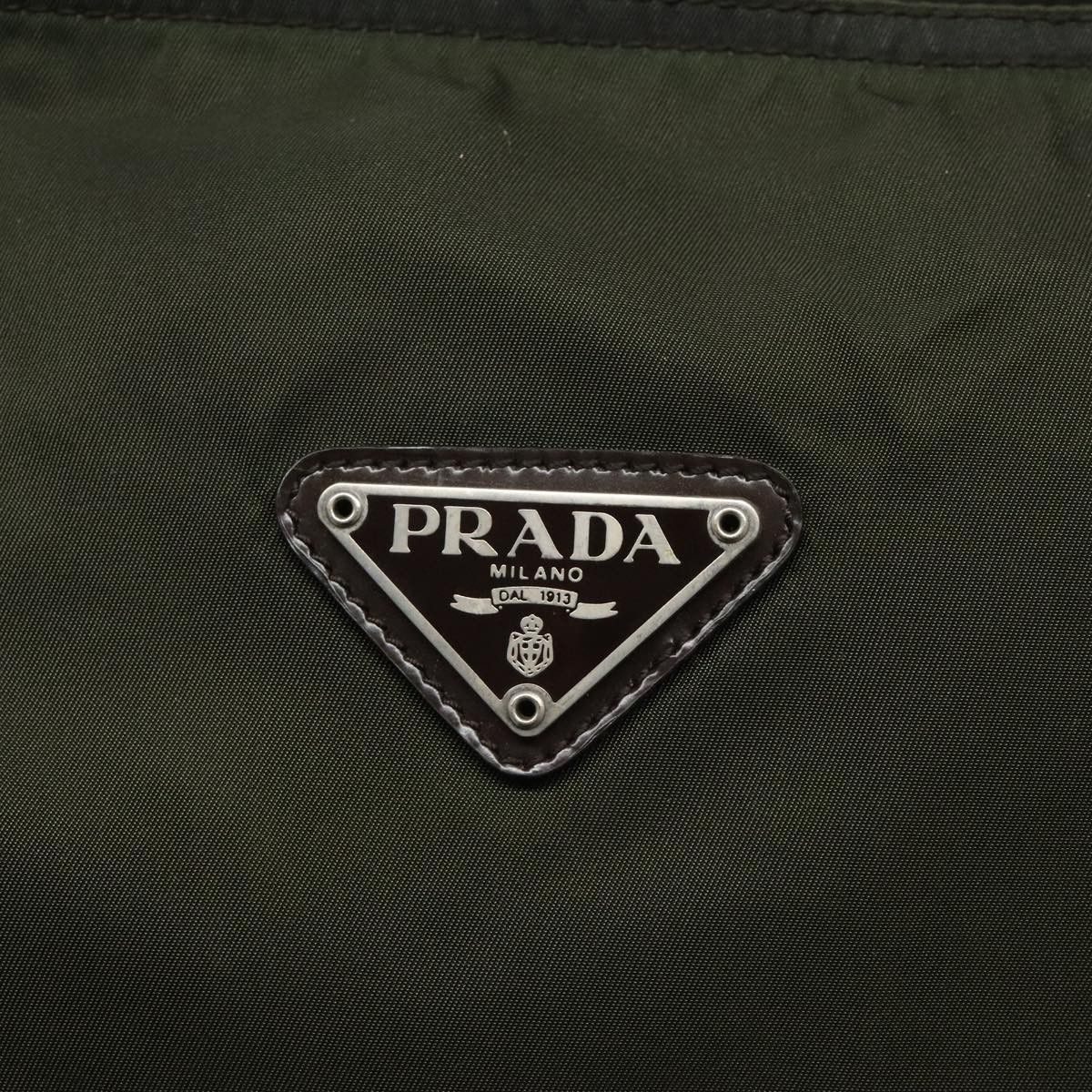 Prada Tessuto Khaki Synthetic Tote Bag (Pre-Owned) Size ONE SIZE - 14 Thumbnail