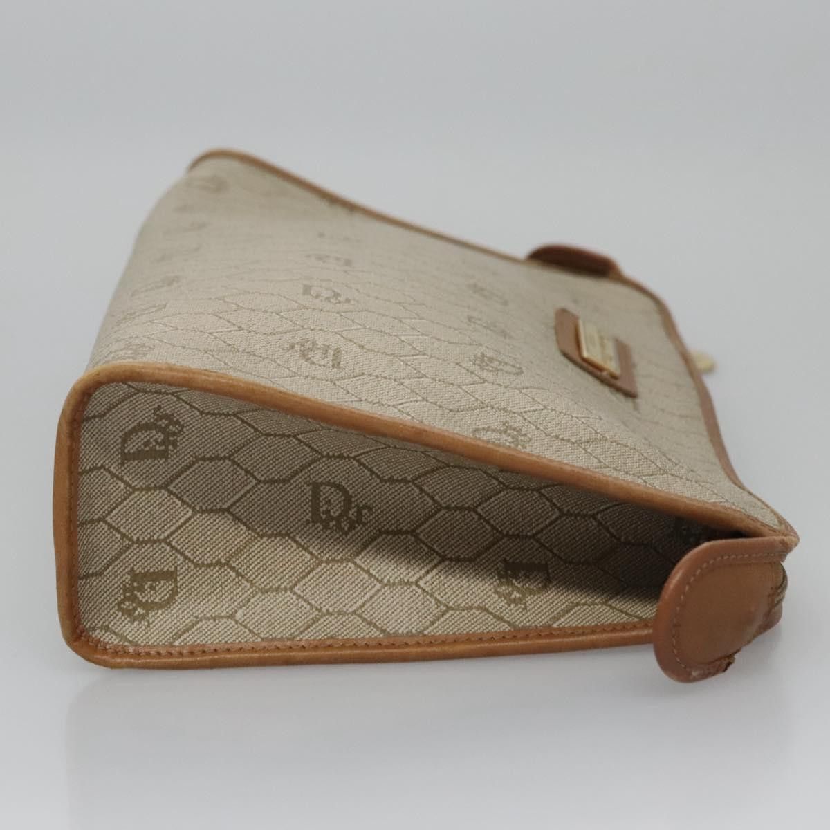 Dior Honeycomb Beige Canvas Clutch Bag (Pre-Owned) Size ONE SIZE - 4 Thumbnail