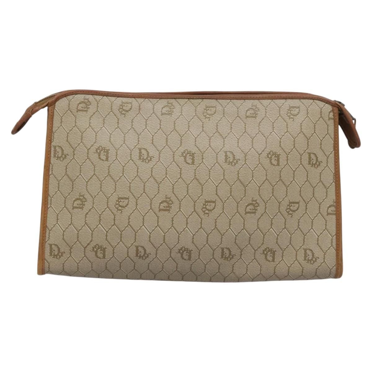 Dior Honeycomb Beige Canvas Clutch Bag (Pre-Owned) Size ONE SIZE - 2 Thumbnail