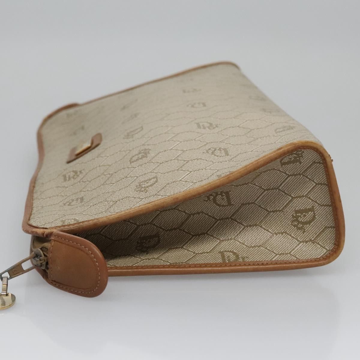 Dior Honeycomb Beige Canvas Clutch Bag (Pre-Owned) Size ONE SIZE - 5 Thumbnail