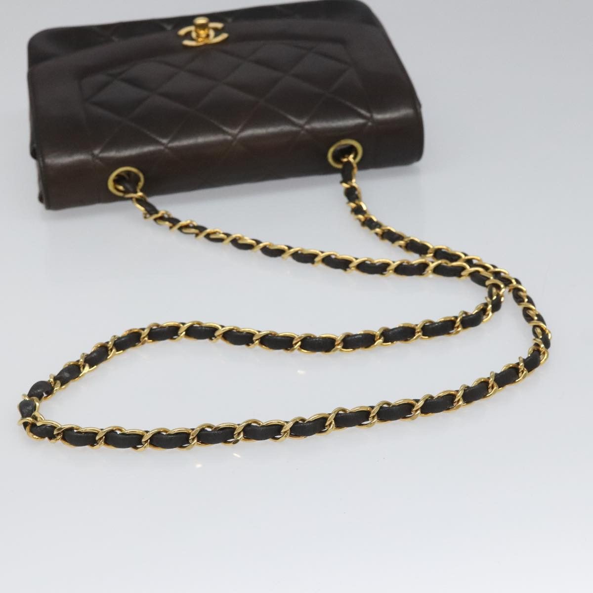 Chanel Diana Black Leather Shoulder Bag (Pre-Owned) Size ONE SIZE - 6 Thumbnail