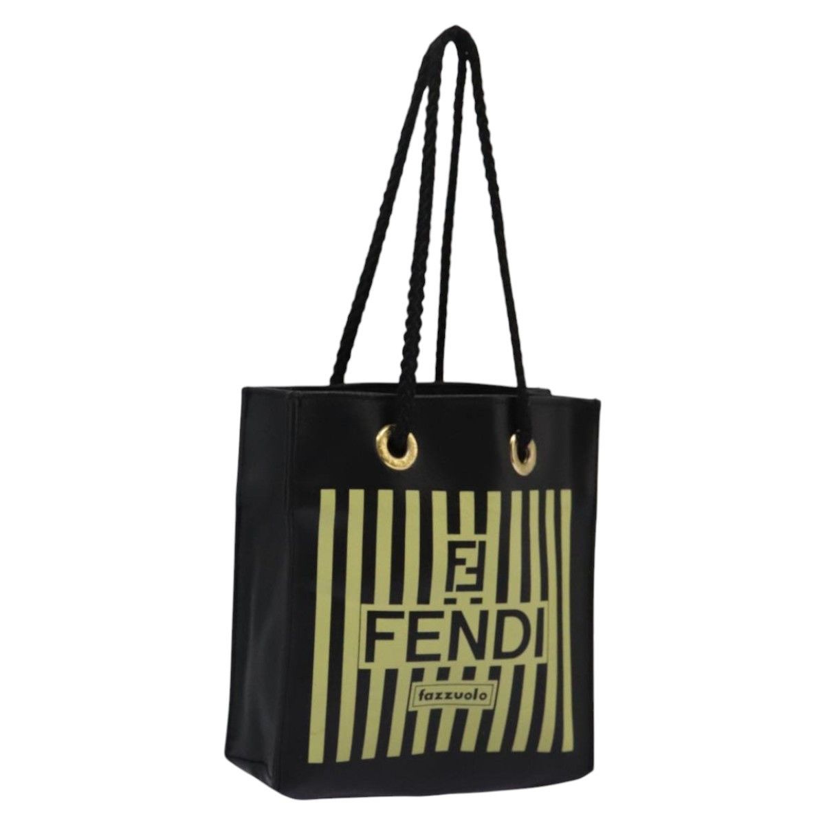 Fendi Ff Black Leather Handbag (Pre-Owned) Size ONE SIZE - 3 Thumbnail