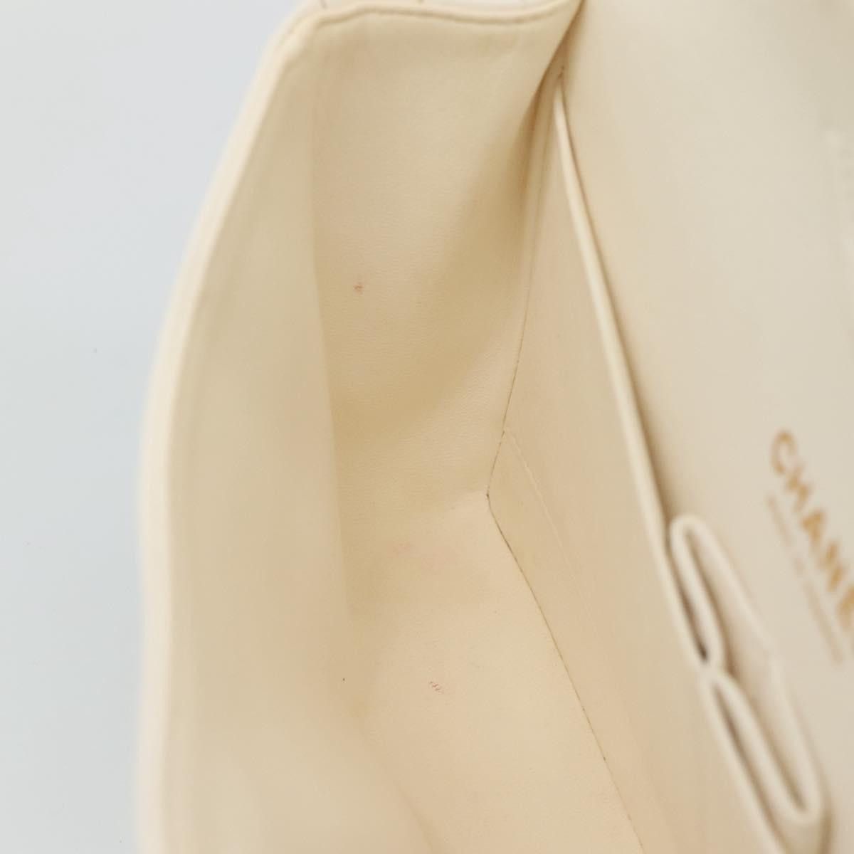 Chanel Double Flap White Leather Shoulder Bag (Pre-Owned) Size ONE SIZE - 17 Thumbnail