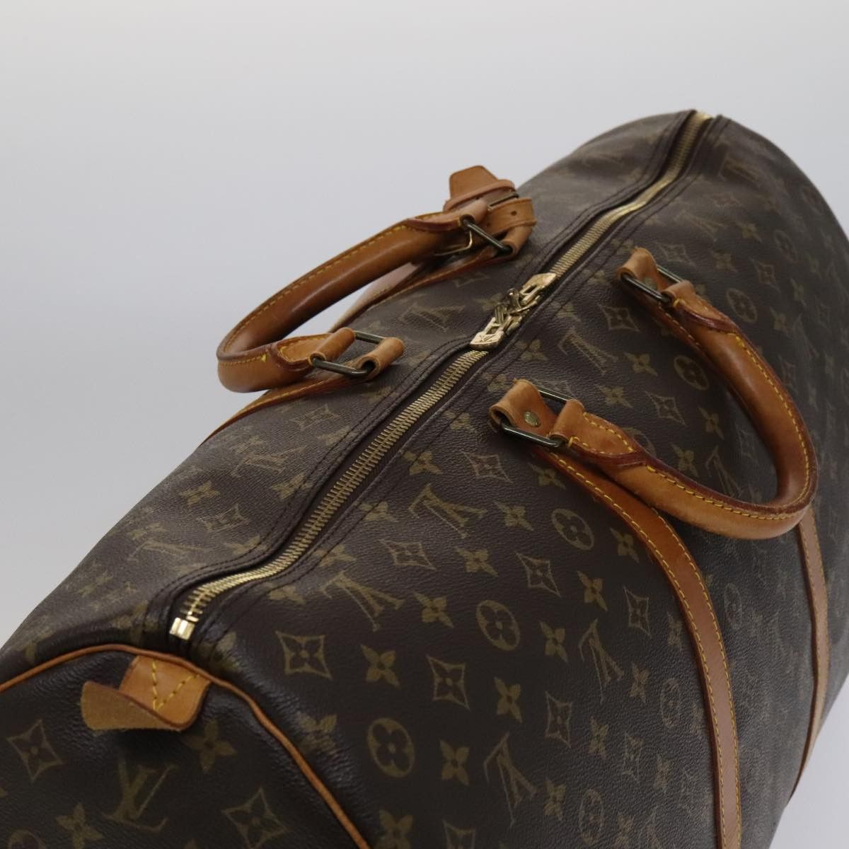 Louis Vuitton Keepall 60 Brown Canvas Travel Bag (Pre-Owned) Size ONE SIZE - 12 Thumbnail