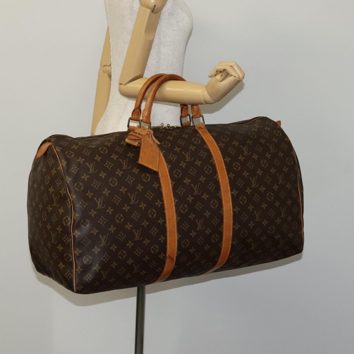 Louis Vuitton Keepall 60 Brown Canvas Travel Bag (Pre-Owned) Size ONE SIZE - 17 Thumbnail