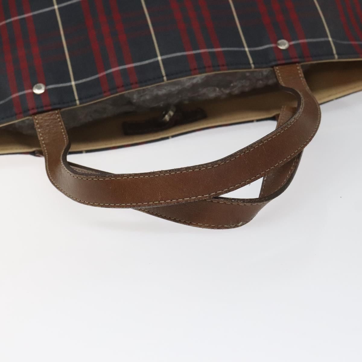 Burberry Nova Check Red Canvas Tote Bag (Pre-Owned) Size ONE SIZE - 7 Thumbnail