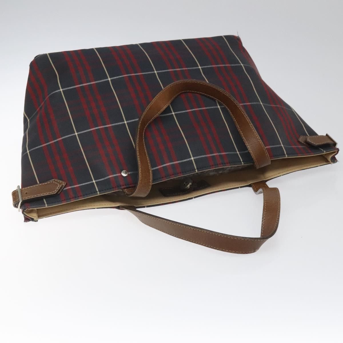 Burberry Nova Check Red Canvas Tote Bag (Pre-Owned) Size ONE SIZE - 6 Thumbnail