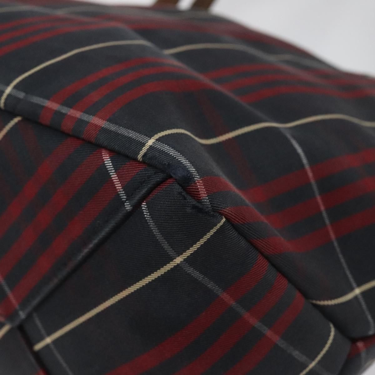 Burberry Nova Check Red Canvas Tote Bag (Pre-Owned) Size ONE SIZE - 10 Thumbnail