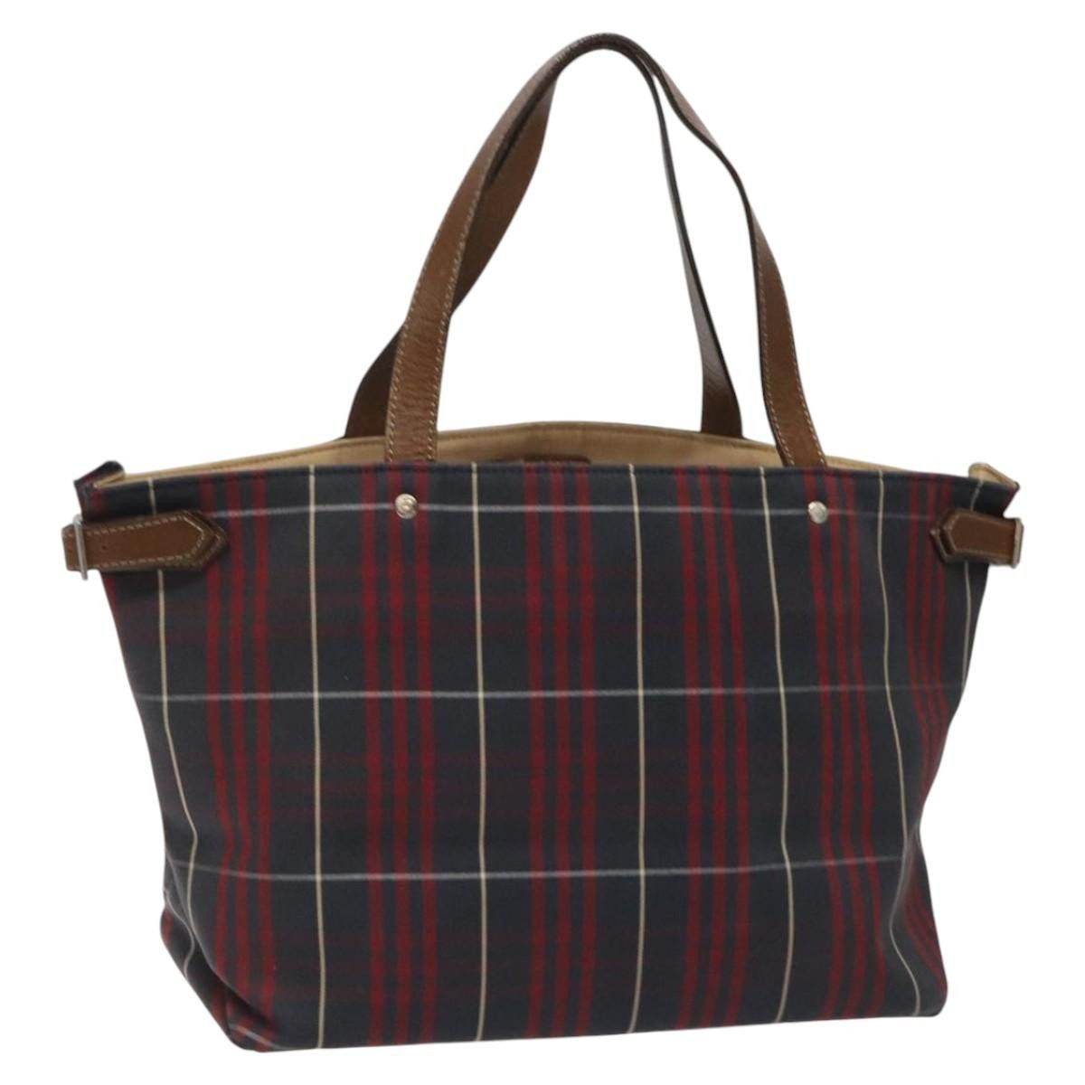 Burberry Nova Check Red Canvas Tote Bag (Pre-Owned) Size ONE SIZE - 3 Thumbnail