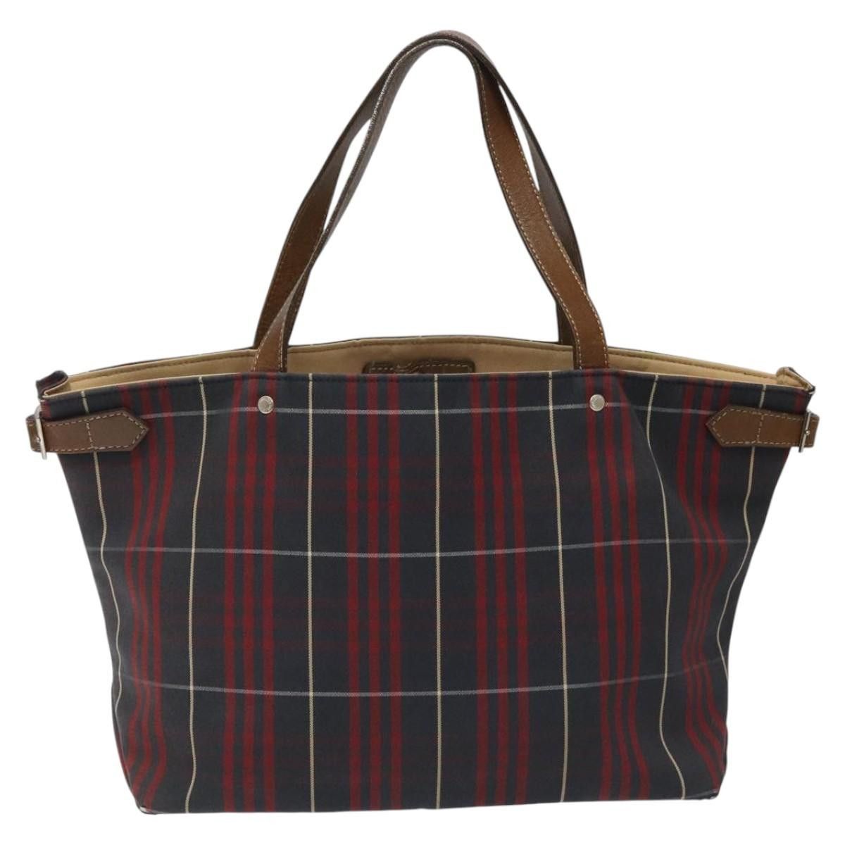 Burberry Nova Check Red Canvas Tote Bag (Pre-Owned) Size ONE SIZE - 2 Thumbnail