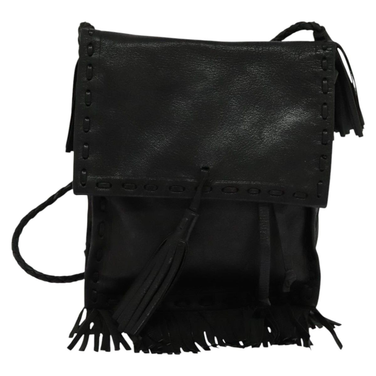 Prada Black Leather Shoulder Bag (Pre-Owned) Size ONE SIZE - 2 Thumbnail