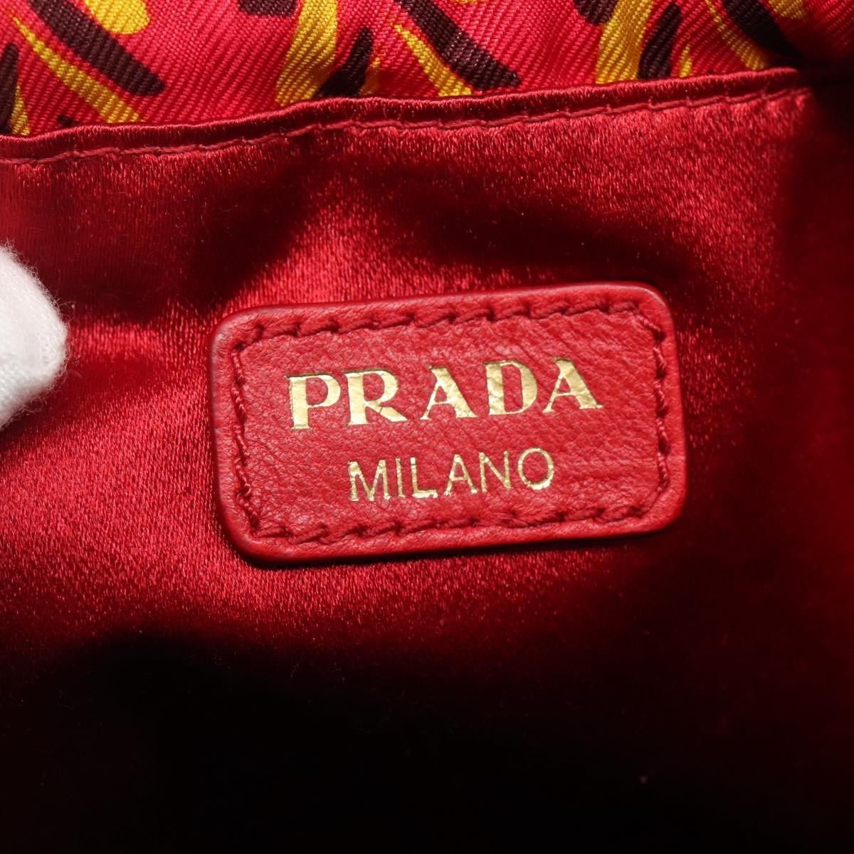 Prada Tessuto Red Silk Shoulder Bag (Pre-Owned) Size ONE SIZE - 20 Thumbnail