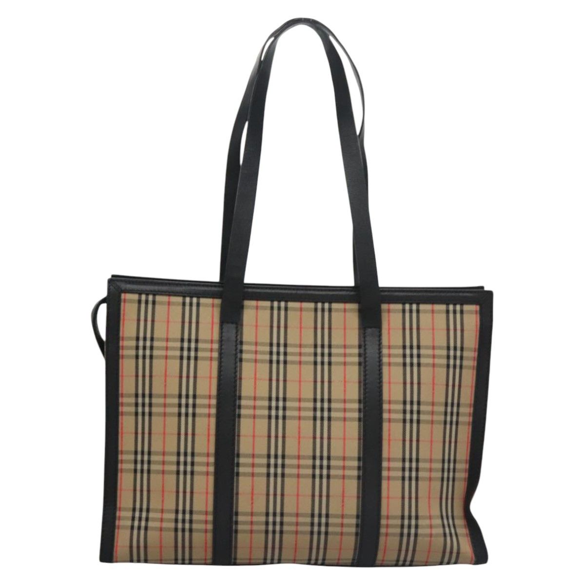 Burberry Nova Check Beige Canvas Tote Bag (Pre-Owned) Size ONE SIZE - 2 Thumbnail