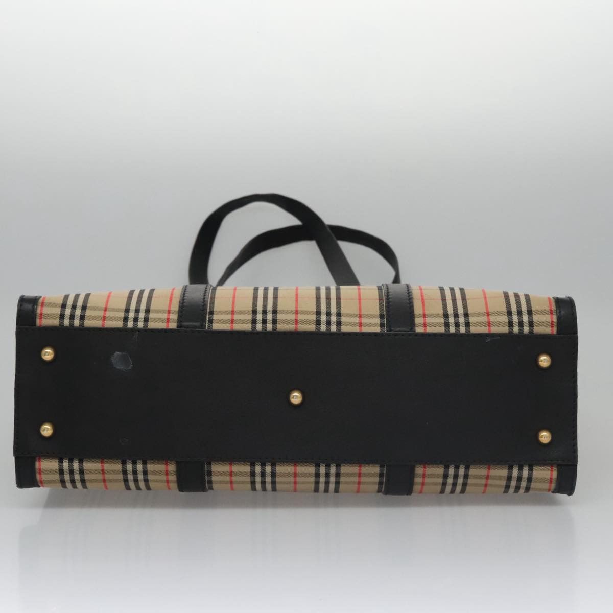 Burberry Nova Check Beige Canvas Tote Bag (Pre-Owned) Size ONE SIZE - 9 Thumbnail