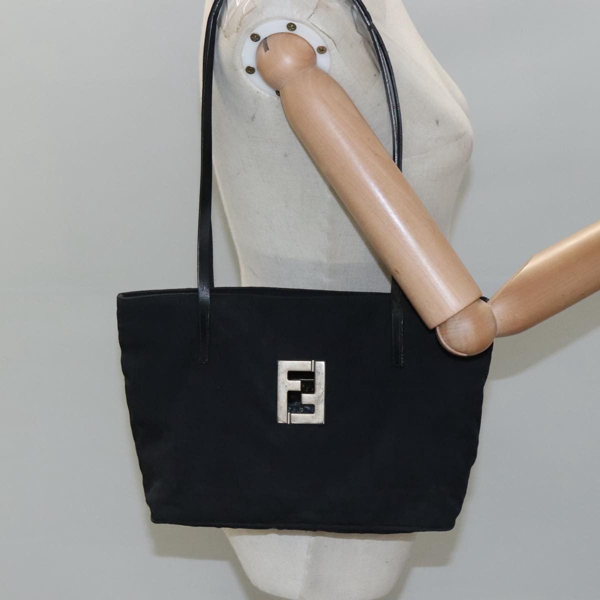 Fendi Black Canvas Shoulder Bag (Pre-Owned) Size ONE SIZE - 17 Thumbnail