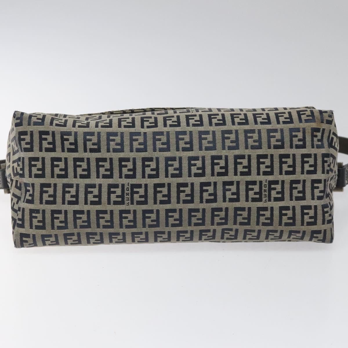 Fendi Zucchino Navy Canvas Shoulder Bag (Pre-Owned) Size ONE SIZE - 8 Thumbnail